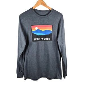 Muir Woods National Monument Long Sleeve Graphic T Shirt Gray Outdoor Gorpcore